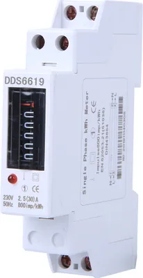 Zdjęcie produktu dla Licznik energii Din Rail 1P Jednofazowy Licznik AGD 230V DDS6619-001 (DDS6619-001-2.5��30��A)