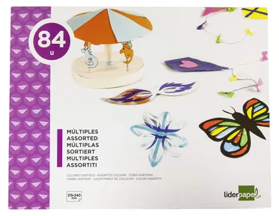Kreativpapier A4+, 44 Blatt, verschiedene Sorten, gelb