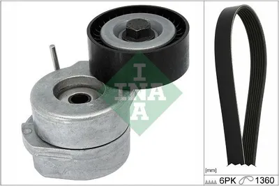 Produktbild von INA 529 0293 10 Keilrippenriemensatz für OPEL Corsa D Schrägheck (S07)