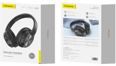 Zdjęcie produktu dla Foneng Słuchawki Bezprzewodowe Nauszne (Anc + Enc) Bl51 Czarny