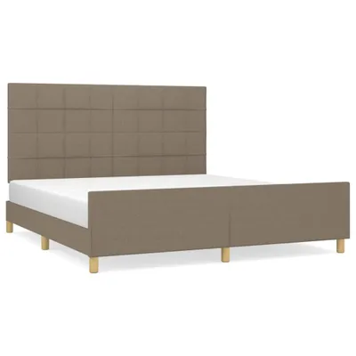 Produktbild von Bettgestell ohne Matratze Taupe 160x200 cm Stoff