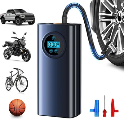 Produktbild von Kabellose Auto-Luftpumpe mit Digitalanzeige, Präzise Druckmessung, Automatisches Abschalten, Schnellladung, Starker Kupfermotor, Notfallreifenpumpe