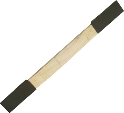 A single cleaning stick with abrasive ends on a white background.