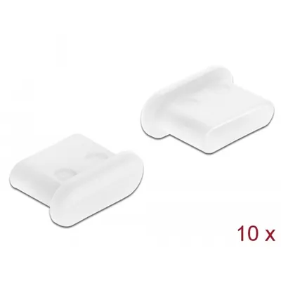 Produktbild von Staubschutz für USB Type-C Buchse (weiß, 10 Stück)