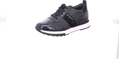 Produktbild von Paul Green Damen Sneaker Schwarz mit Schnürverschluss und gepolsterter Lederdecksohle