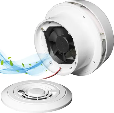 Image de Ventilateur d'extraction de toit, débit d'air de 60 CFM, matériau ABS durable, BLANC