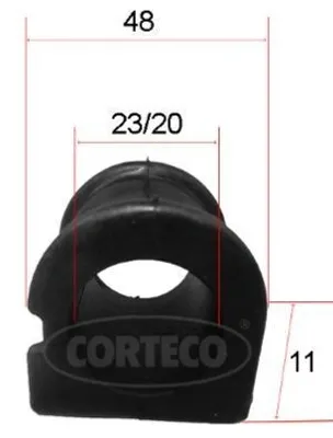 Obrázek produktu pro Stabilizátor ložisek Corteco 49371588 pro přední nápravu Toyota