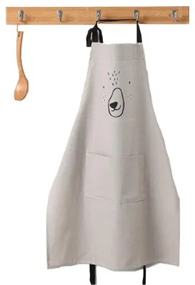 Kinder-Kochschürze, wasserdicht, Baumwoll-Leinen, 40x55 cm, grau, 1 Stück