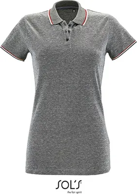 Produktbild von SOLs 02082 | Damen Heather Polo Shirt Paname - Farbe: Heather Black - Größe: M