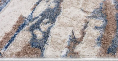 Image de Tapis COMO Moderne Abstrait Tapis à poils courts Bleu Beige 120 x 170 cm