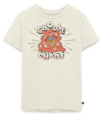 Produktbild von Spreadshirt Minions Motto Choose Chaos Kinder Premium T-Shirt, 110/116 (4 Jahre), Naturweiß
