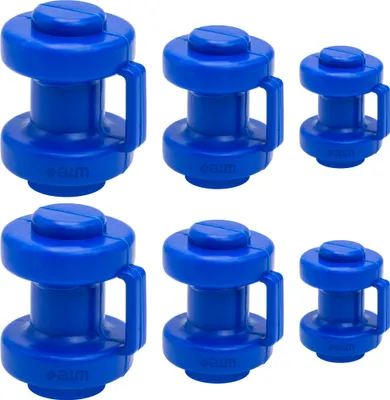 Produktbild von AWM Trampolin Endkappen Schutzkappen 25 mm - Innenliegend - Sicherheitsnetz Kappen Abschlusskappen (Blau - 6x)