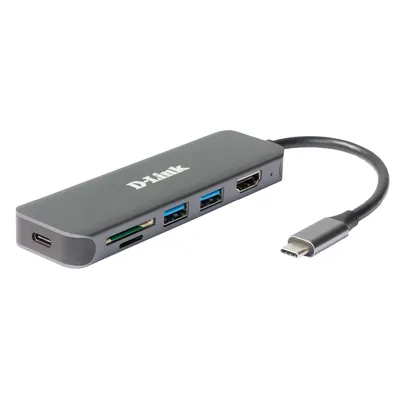 Immagine prodotto di D-Link DUB-2327 6-in-1 USB-C Hub mit HDMI/USB-PD/SD-Reader retail