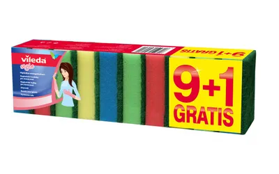 Produktbild von Vileda 5907732391602, Blau, Grün, Rot, Gelb, 85 mm, 30 mm, 55 mm