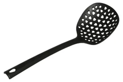 Zdjęcie produktu dla Łyżka cedzakowa do smażenia i odcedzania czarna