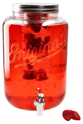 Obrázek produktu pro GRIFO Skleněný dávkovač nápojů 8 l s chladicí vložkou s kohoutkovým víkem Soda, džus, voda