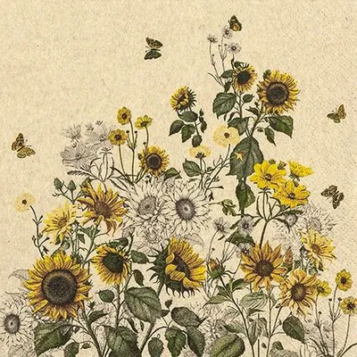 Produktbild von Servietten 33x33 cm - Sunflower Field