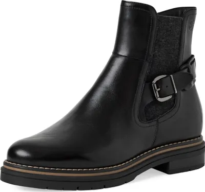 Productafbeelding van Tamaris dames laarzen, leer, zwart, maat 37