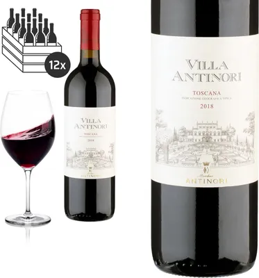 Produktbild von 12er Karton 2018 Toscana von Villa Antinori - Rotwein