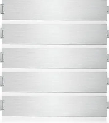 Produktbild von Faziango Rasenkante Wegbegrenzung Beeteinfasung Garteneinfassung Zaun Mähkante Silber 100x15cm 5m