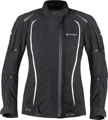 Produktbild von Germot MotoQueen wasserdichte Damen Motorrad Textiljacke, schwarz/weiß, 36