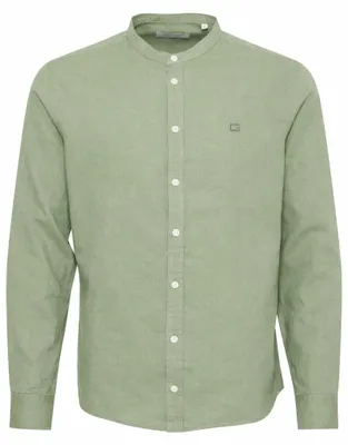 Produktbild von CASUAL FRIDAY Langarmhemd Stehkragen Knopfleiste Unifarben Regular Fit Größe: S (37/38)