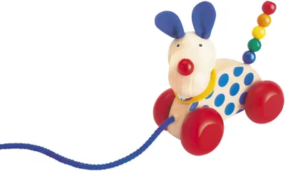 Immagine prodotto di Selecta Spielzeug Nico Nachzieh Hund, Schiebespielzeug, Kleinkindspiel, Kleinkindspielzeug, Holz, 12 cm, 62026