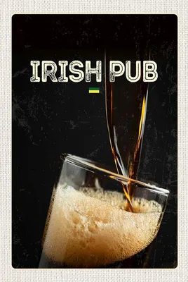 Produktbild von vianmo Holzschild 18x12 cm Irland Alkohol Bier feiern