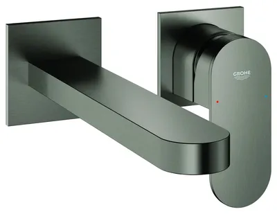 Produktbild von Grohe Waschtischbatterie, Plus, Wandmontage, 203mm, hard graphite, 1 Stk.