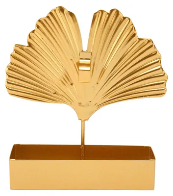 Produktbild von Eisen-Räucherstäbchenhalter, Ginkgo-Blatt-förmiges Brenngestell für Heimdekoration, Gold