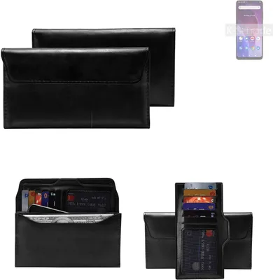 Produktbild von K-S-Trade Handy Hülle kompatibel mit Cubot P60 Schutz Hülle Tasche Schutz Case Handytasche Kunstleder schwarz, 1x