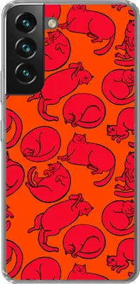 Produktbild von MuchoWow® Handyhülle Schutzhülle Hülle für Telefoonhoesje Samsung Galaxy S22 Muster - Katze - Orange - Jungen - Mädchen - Kinder - Kind Silikon Softcase Handy Hülle - Mobiltelefonhülle