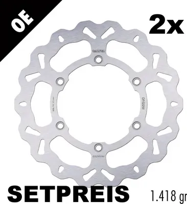 Image de Jeu de disques de frein Galfer 2x DF022W WAVE® rigide avant 318x5mm pour Honda ST Pan-European, Triumph Adventurer 900 / 1100 ccm année 1990 - 2001
