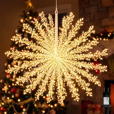 Produktbild von LED Feuerwerksstern 30 cm 532 LEDs Warmweiß Weihnachtsbeleuchtung Außen IP44 mit Timer