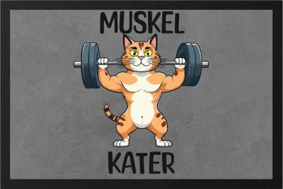 Produktbild von Muskelkater Fußmatte Fitness Gym Bodybuilding Workout Kraftsport Training
