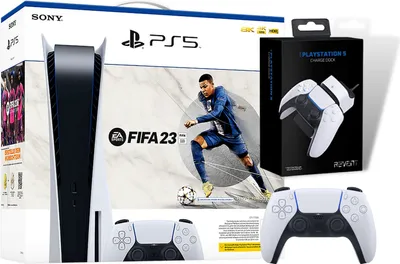 Produktbild von Sony PlayStation 5 PS5 Disc Konsole inkl. FIFA 23 inkl. 1x Controller + Ladestation