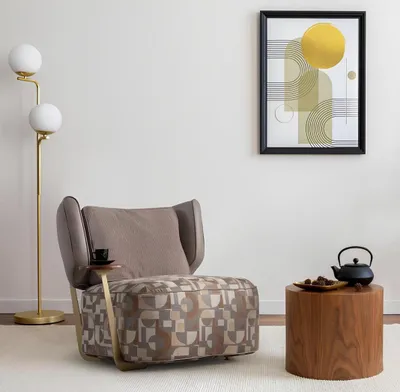 Produktbild von Bunter Polstersessel Wohnzimmer Designer Lehnsessel Relax Einsitzer Neu
