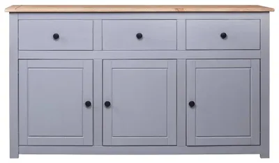 Produktbild von vidaXL Sideboard Grau 135x40x80 cm Kiefernholz Panama