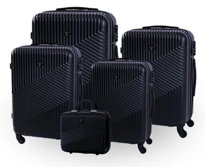 Obrázok produktu pre Cestovný kufor BERTOO Milano - čierny set 5v1