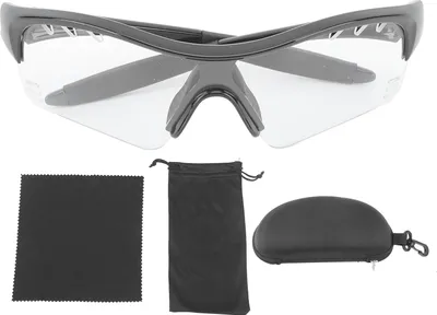 Immagine prodotto di Occhiali da sole per esterni, antivento, protezione UV, ergonomici, da equitazione, per escursioni, per bambini, montatura nera, lente trasparente