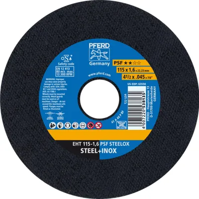 Produktbild von PFERD EHT 115-1,6 PSF STEELOX, Stahl, Edelstahl, PFERD, 11,5 cm, 13300 RPM, 25 Stück(e)
