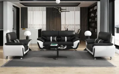 Produktbild von Wohnzimmer Polstermöbel Sofagarnitur 3+2+1 Sitzer Modernes Sofa Ledersofa Sofas