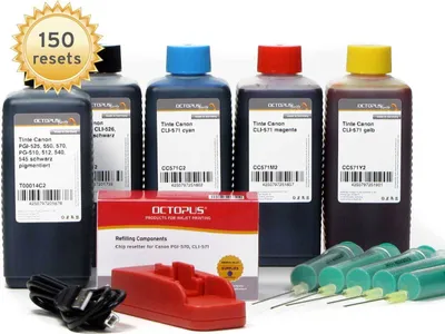 Produktbild von Set Chip Resetter für Canon PGI-570, CLI-571 mit 5 x Druckertinte