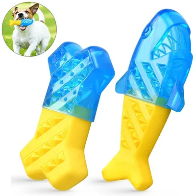 Produktbild von Hundespielzeug zum Kühlen & Kauen, TPR robust, befüllbar mit Wasser, einfrierbar, schwimmend, gegen Langeweile & Hitze
