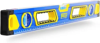 Produktbild von Famanu Wasserwaage Aluminium - Magnetisch mit 3 Libellen - Horizontal/Vertikal und 45 Grad