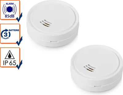 Produktbild von Smartwares Mini Wassermelder 2er Set mit lautem Alarm, Schutz vor Wasserschäden