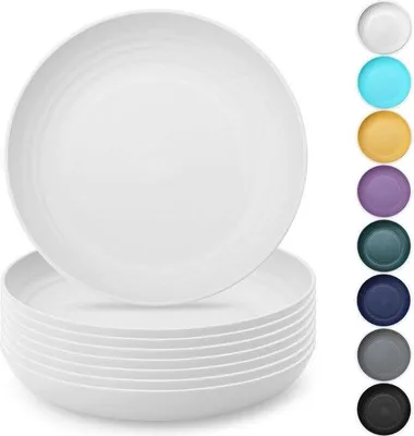 Produktbild von Famanu Spaghettiborden - Praktische, unzerbrechliche Kunststoffborden - 4-teilig