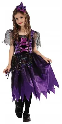 Image de GoDan Costume de Sorcière Fille Violet Taille 120-130