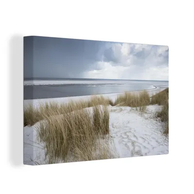 Zdjęcie produktu dla OneMillionCanvasses® - Obraz na płótnie - 150x100 cm, Morze Północne - Wydmy - Woda, dekoracja ścienna z nadrukiem