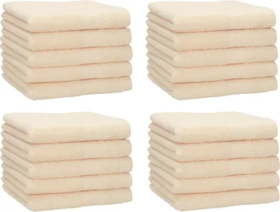 Produktbild von Betz 20 Stück Gästetücher 30x50 cm PREMIUM 100% Baumwolle Set  Farbe: beige